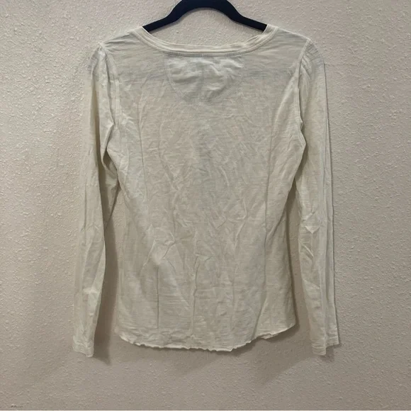 Patagonia White and Tan Long Sleeve Buttoned T-Shirt Organic Cotton Size S - Picture 7 of 14